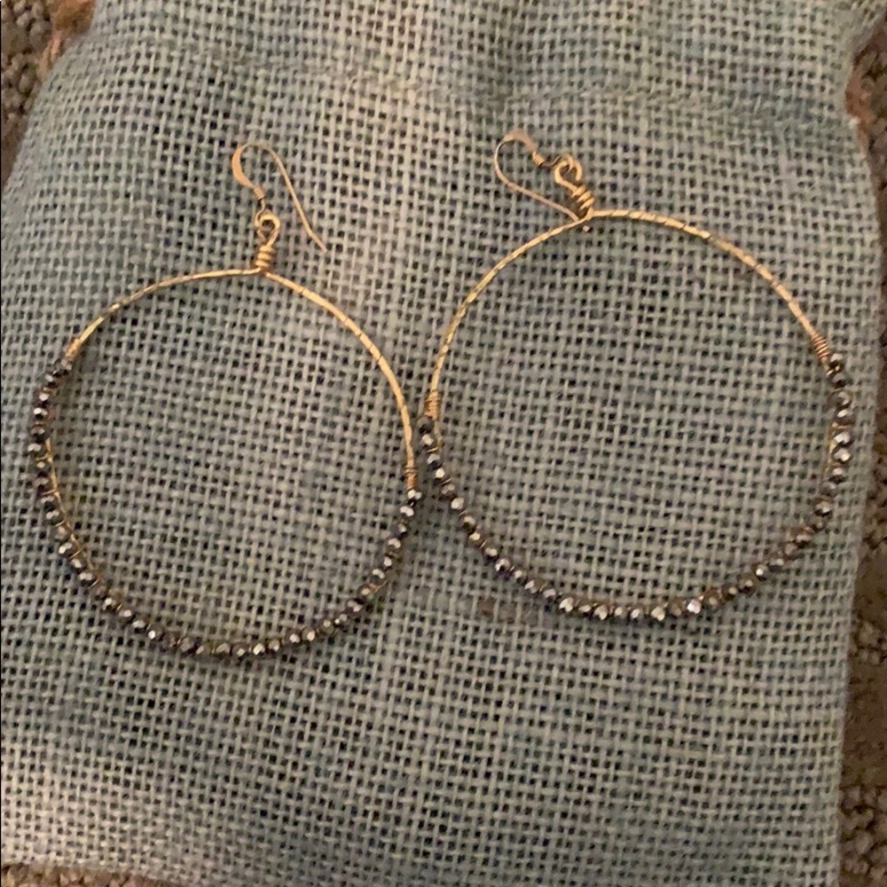 Gold hoop earrings